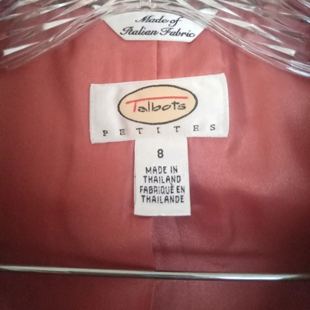 Talbot's Women's Wool Tweed 2 Hidden Button Blazer Lined Size 8 Petite - Picture 9 of 10